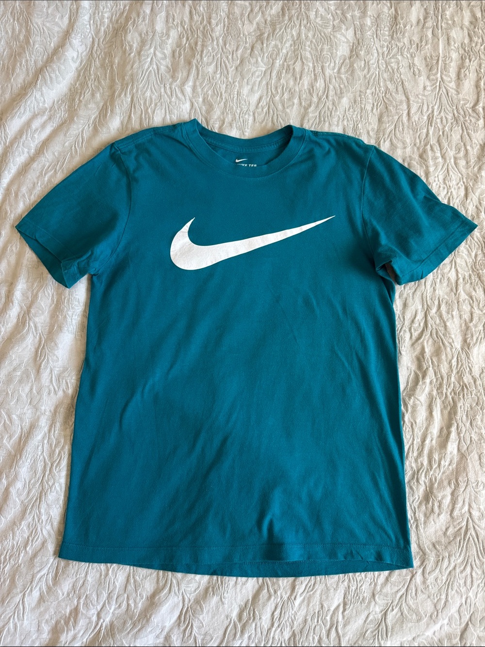 Nike Teal Crewneck Tee with White Swoosh